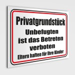 Aufkleber und Etiketten Shop - Hinweis und Verbotsaufkleber - Schilder Shop - Schilder und Magnetfolien - Schilder Sicherheits,- Gefahren,- Warnhinweise - Sicherheits Schilder,- Warnhinweise,- Gefahrenschutz - Schild Privatgrundstück - Unbefugten ist das