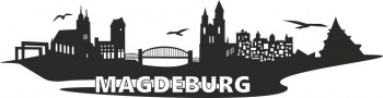 Wandtattoo Magdeburg Skyline