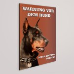 Aufkleber und Dekore - Hinweis und Verbotsaufkleber - Schilder Shop - Schilder und Werbeplanen - Hundewarnschilder Achtung, Vorsicht Hund - Hundeaufkleber und Hundeschilder Shop! - Hunde Schild Dobermann - Warnung vor dem Hund Schild