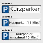 Parkplatz-Reservierungs-Schild Privatparkplatz - Aufkleber-Shop