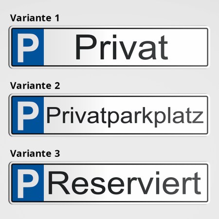 Privatparkplatz - Parkplatz Reserviert - Als Schild