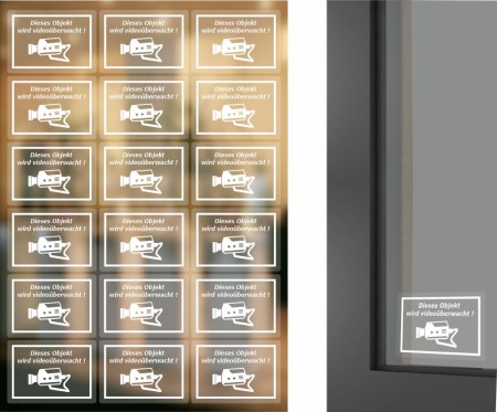 Videoüberwachung Aufkleber – PVC-Vinyl, 300x200 Mm, Wetterfest Für Außenbereich