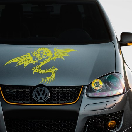 Aufkleber und Dekore - Autoaufkleber - Motorhauben Autoaufkleber - Dragon Decal - Carstyling Drachen Autoaufkleber