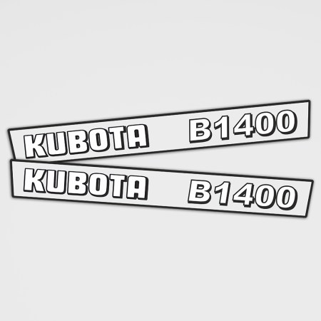 Traktor Aufkleber - Kubota B1400 Aufkleber Set