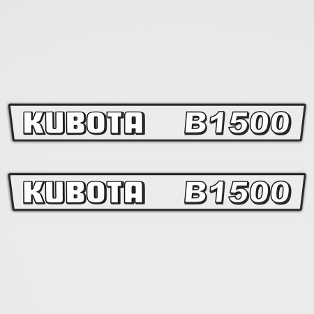 Traktor Aufkleber - Kubota B1500 Aufkleber Set