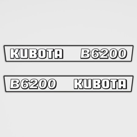 Traktor Aufkleber - Kubota B6200 Aufkleber Set