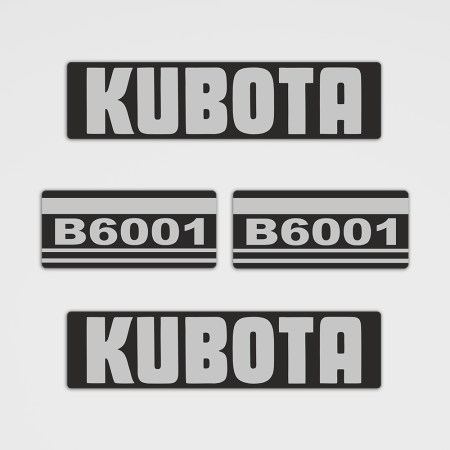 Traktor Aufkleber - Kubota B6001 Aufkleber Set
