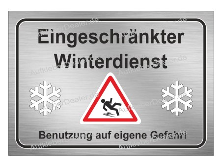 Achtung Winterdienst gestreift Magnetschild Schild magnetisch 