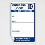 Aufkleber und Etiketten Shop - weitere Druckartikel - Serviceaufkleber KFZ mit Logo