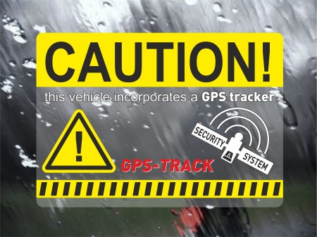 Aufkleber und Etiketten Shop - Hinweis und Verbotsaufkleber - Sicherheits Schilder,- Warnhinweise,- Gefahrenschutz - GPS Tracker Aufkleber transparent bedruckt, 18 Stk auf einem Bogen