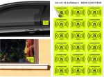 Sicherheitstechnik - Alarmanlagen - Sicherheitstechnik - Alarmanlagen - 18 Stück Alarmanlagen Aufkleber, alarmgesichert Aufkleber NEON FARBIG