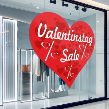 Valentinstag SALE  Aufkleber in Herzform als Aufkleber oder Adhäsionsfolie