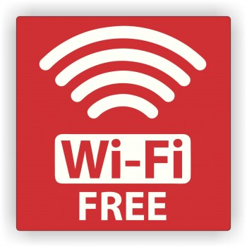free Wi-Fi Hot Spot Aufkleber