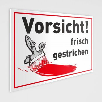 Vorsicht frisch gestrichen Schild