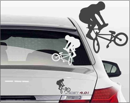 Aufkleber Fun-Sport und Hobby - Autoaufkleber Radsport Aufkleber Biker - BMX Fahrer Aufkleber BMX-Rad