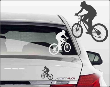 Aufkleber Fun-Sport und Hobby - Autoaufkleber Radsport Aufkleber Biker - Mountenbike Sticker fürs Auto