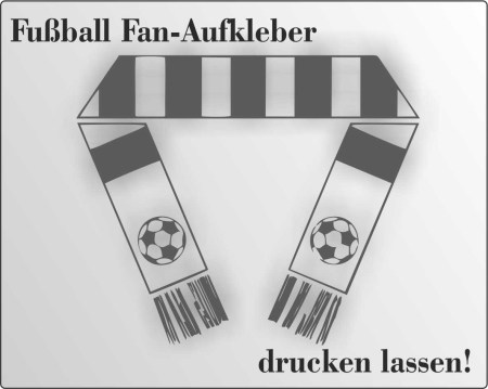 Aufkleber Fun-Sport und Hobby - Autoaufkleber Fußball Aufkleber - Fußball FAN Aufkleber drucken lassen