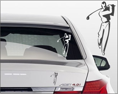 Aufkleber Fun-Sport und Hobby - Golfsport Autoaufkleber Aufkleber golfen - Golfspieler Sticker