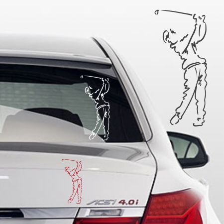 Aufkleber Fun-Sport und Hobby - Golfsport Autoaufkleber Aufkleber golfen - Golfer Sticker