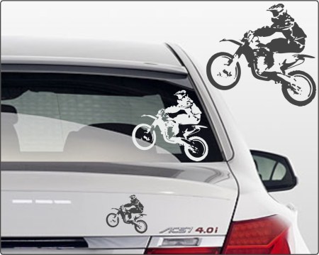 Motorradaufkleber Bikestyle - Aufkleber Fun-Sport und Hobby - Autoaufkleber Motocross Aufkleber - Motocross Sticker für Autos