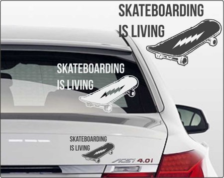 Aufkleber Fun-Sport und Hobby - Aufkleber Skateboard Autoaufkleber - Skateboarder Aufkleber