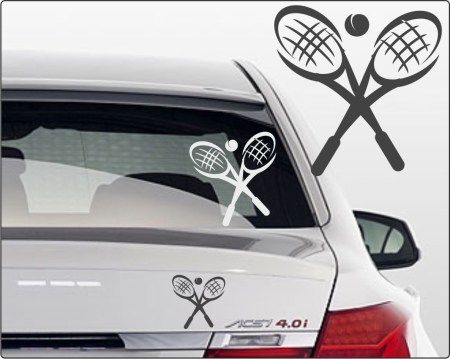 Aufkleber Fun-Sport und Hobby - Tennis Aufkleber Autoaufkleber Tennissport - Autoaufkleber  Tennisschläger