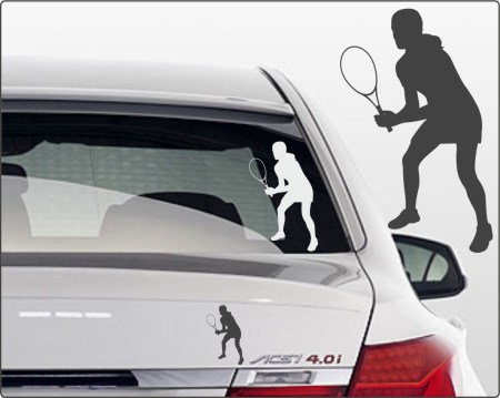 Aufkleber Fun-Sport und Hobby - Tennis Aufkleber Autoaufkleber Tennissport - Tennisaufkleber fürs Auto