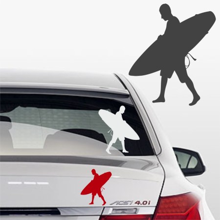 Aufkleber Fun-Sport und Hobby - Aufkleber Wassersport Autoaufkleber Funsport - Surfen Wellenreiten - Sticker Surfen 