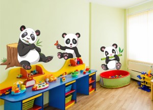 Schöner Wohnen - Wandaufkleber Wandtattoos - Wandtattoos Kinderzimmer Jugendzimmer - Wandtattoos Kinderzimmer - Wandtattoo Pandabär Pandabären
