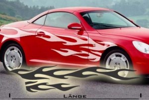 Autoaufkleber - Carstyling Autoaufkleber - Fahrzeugaufkleber NFS Flamme 1.11 (als Paar geliefert)
