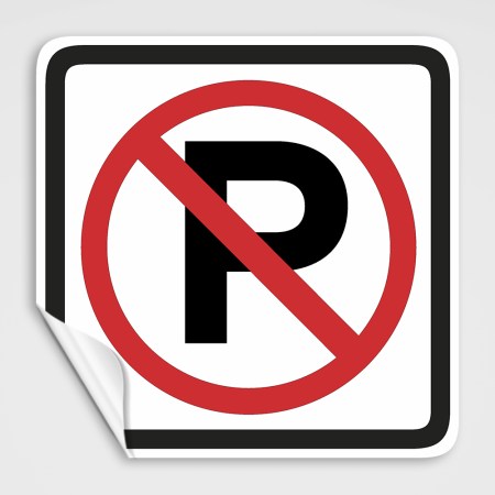 Hinweis und Verbotsaufkleber - Parken verboten Aufkleber