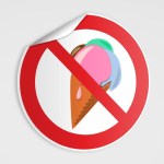 Hinweis und Verbotsaufkleber - Eis essen verboten Aufkleber !!!