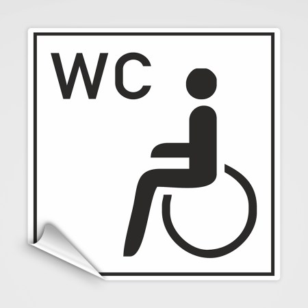 Hinweis und Verbotsaufkleber - Behinderten-WC Aufkleber