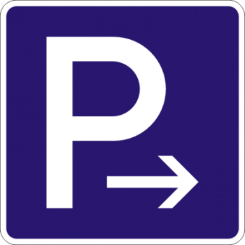 Parkplatz Aufkleber rechts