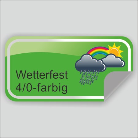 wetterfest und UV-beständig Aufkleber drucken individuelle Größen und Formen 