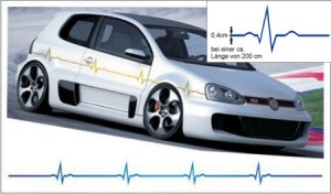 Aufkleber und Dekore - Autoaufkleber - Carstyling Autoaufkleber - Autoaufkleberset EKG-Linie (als Paar geliefert)