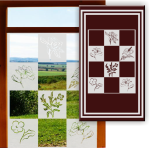 Aufkleber und Dekore - Schöner Wohnen - Fensterfolien Sichtschutzfolien - Fensterfolien Motive Sichtschutz - Dekorationsfolie für Fenster - Fenstersticker Blumen