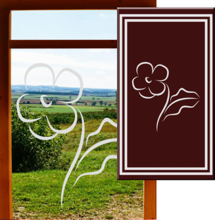 Aufkleber und Dekore - Schöner Wohnen - Fensterfolien Sichtschutzfolien - Fensterfolien Motive Sichtschutz - Dekorationsfolie für Fenster - Fensteraufkleber Blume