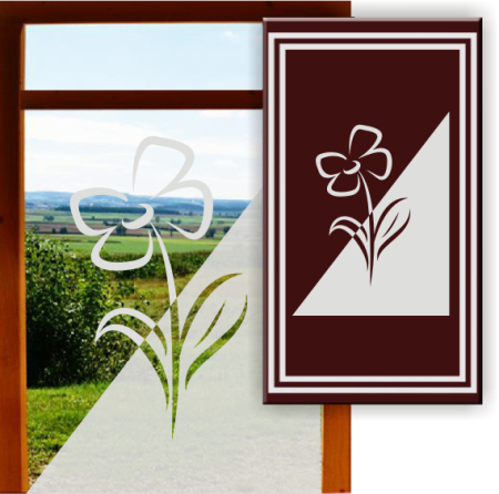 Aufkleber und Dekore - Schöner Wohnen - Fensterfolien Sichtschutzfolien - Fensterfolien Motive Sichtschutz - Dekorationsfolie für Fenster - Fensterfolie Milchglas