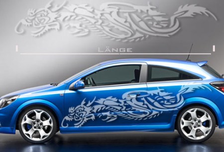 XL Auto Autoaufkleber Drachen Dragon Drache Tribal Aufkleber Sticker 