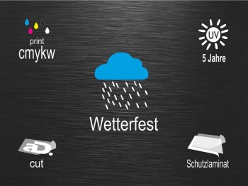 wetterfeste Aufkleber