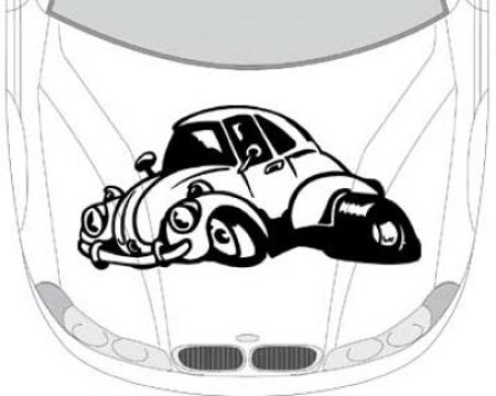 Autoaufkleber für die Motorhaube VW Beetle Aufkleber