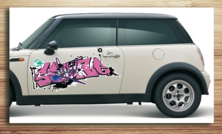 Aufkleber und Dekore - coole Aufkleber fürs Auto - Aufkleber fürs Auto, Autoaufkleber Graffiti Style 