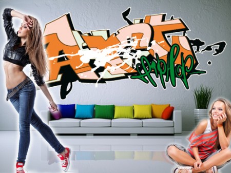 Schöner Wohnen - Wandaufkleber Wandtattoos - Wandtattoo Graffiti - Graffiti Wanddekore 