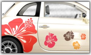 Aufkleber und Dekore - Autoaufkleber - Autoaufkleber Blumen - Autoaufkleber 