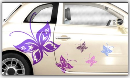 Aufkleber und Dekore - Autoaufkleber - Autoaufkleber Blumen - Autoaufkleber 