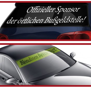 Sprüche als Autoaufkleber drucken lassen