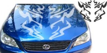 Autoaufkleber für die Motorhaube. 
