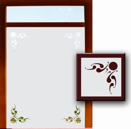 Schöner Wohnen - Fensterfolien Sichtschutzfolien - Fensterfolien Motive Sichtschutz - Dekorationsfolie für Fenster - Glasgravurfolie blickdicht