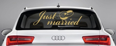 Auto-Aufkleber frisch verheiratet Auto-Aufkleber frisch verheiratet